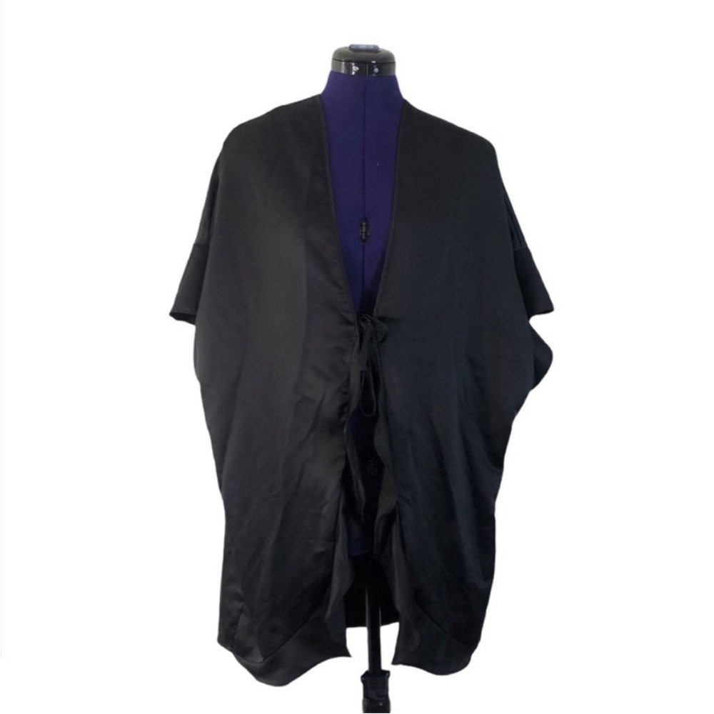 Victorias Secret Black Satin Robe